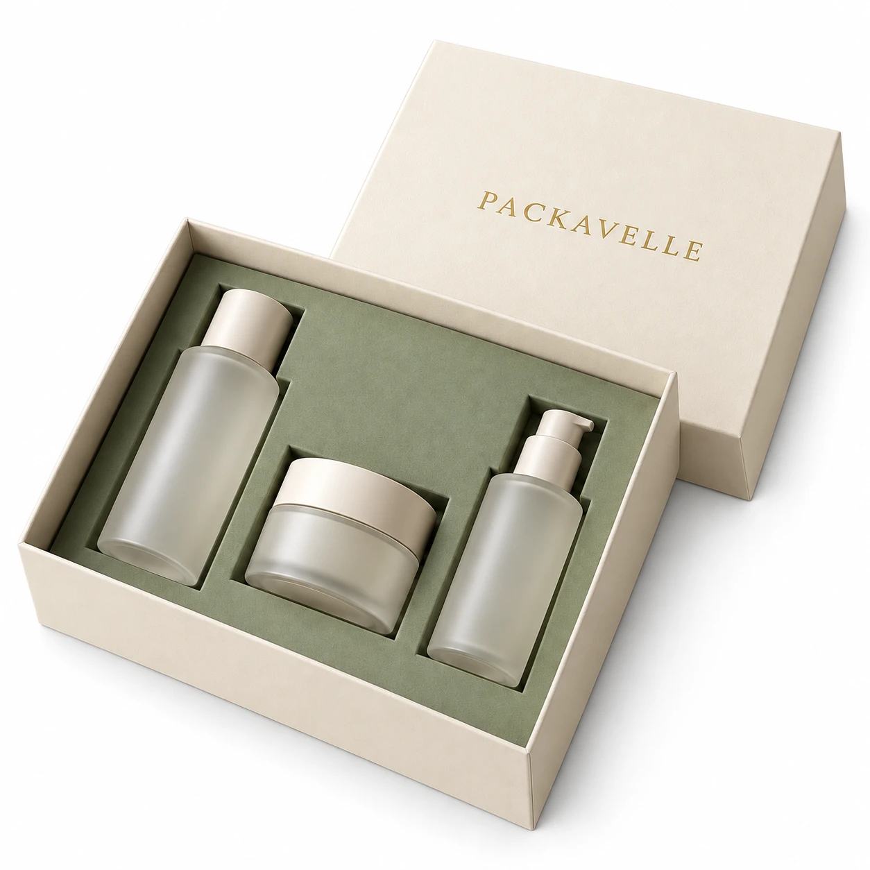 PACKAVELLE Skincare Ritual Gift Box design concept