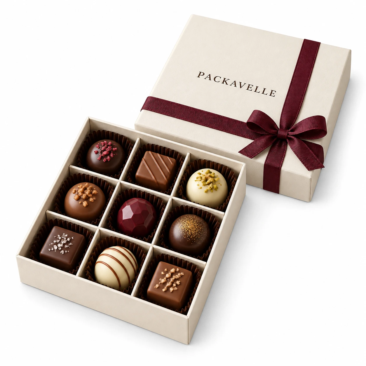 PACKAVELLE Chocolate Partition Gift Box design concept