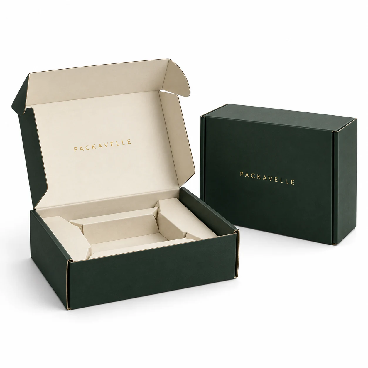PACKAVELLE custom mailer boxes branded packaging format