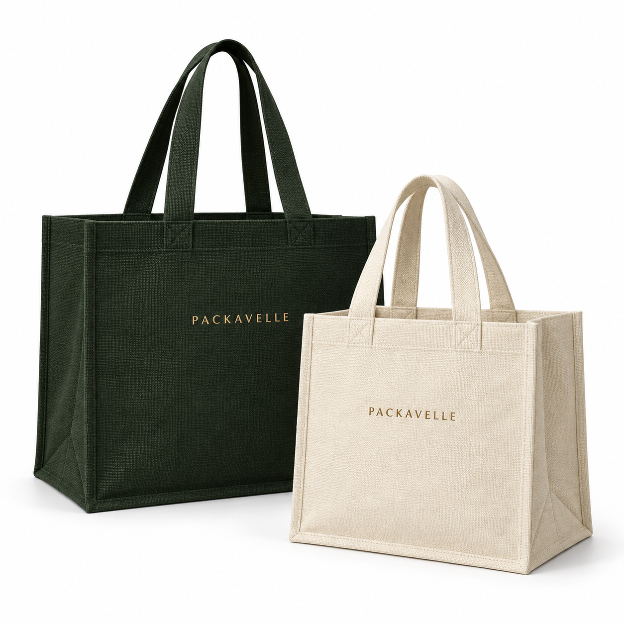 PACKAVELLE reusable shopping bags branded packaging concept