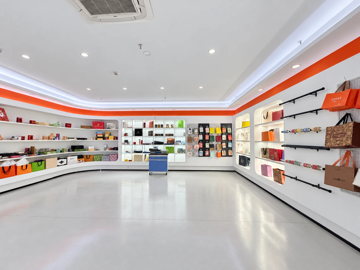 Packaging sample room